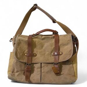Vintage waxed Canvas Messenger Bag